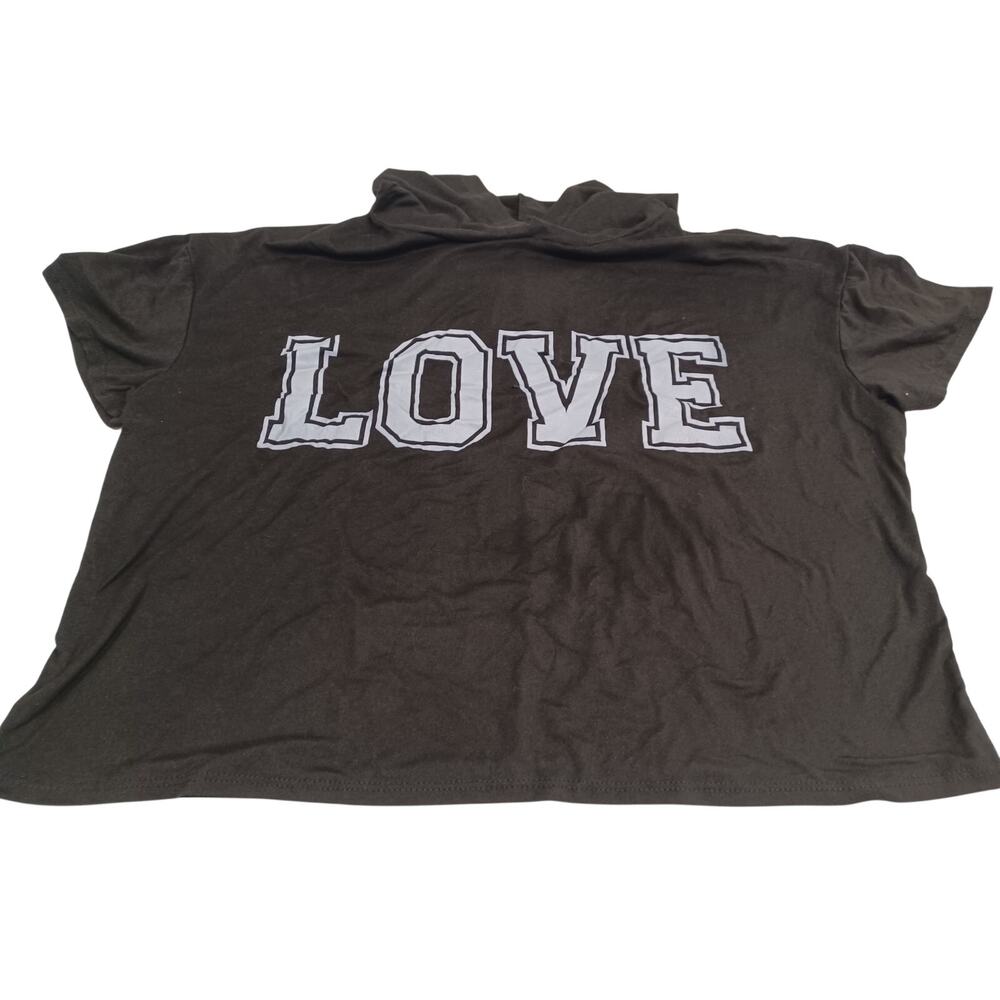 Caren Sport "Love" Women's T-shirt Black Plus Size 3X